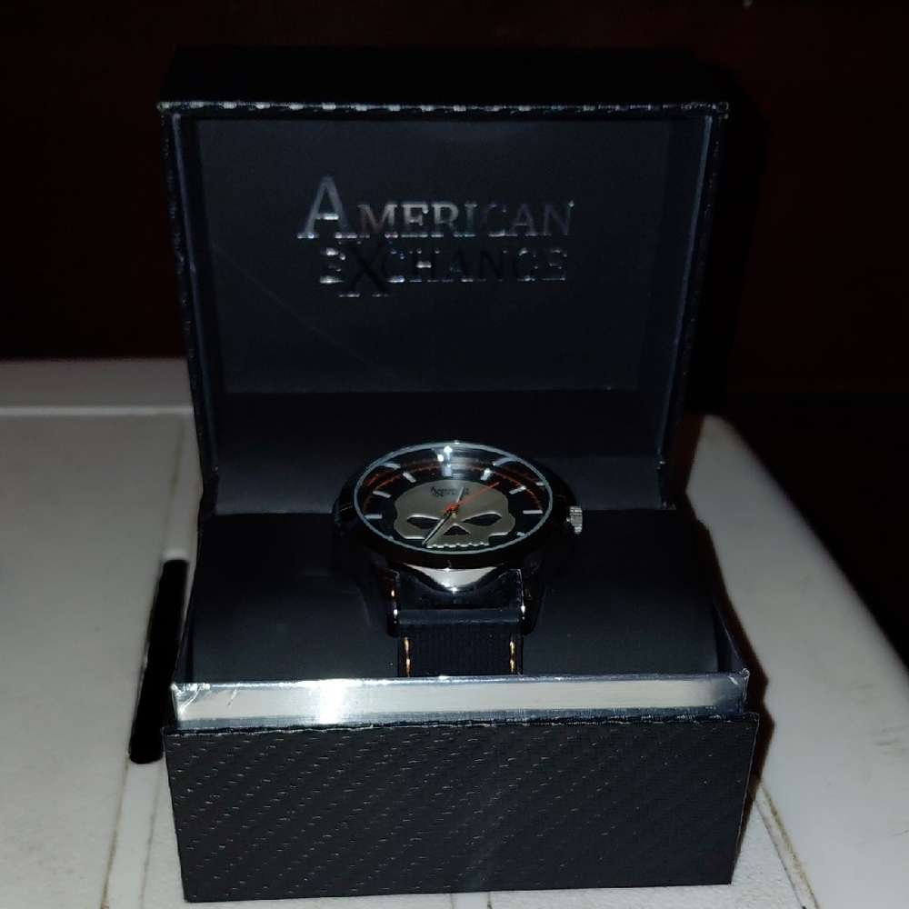 American Exchange Black and Silver Men's Watch